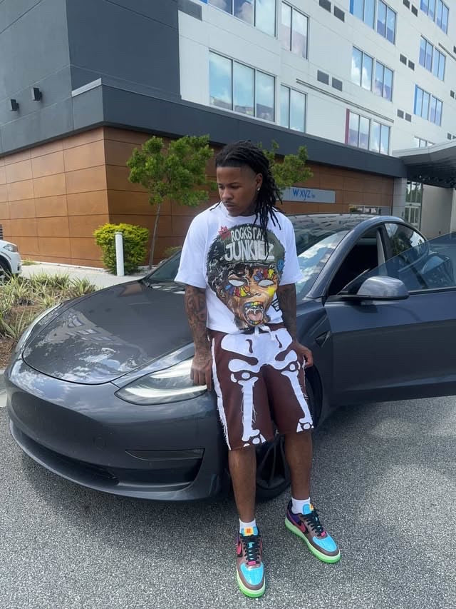 BROWN SKELETON SHORTS