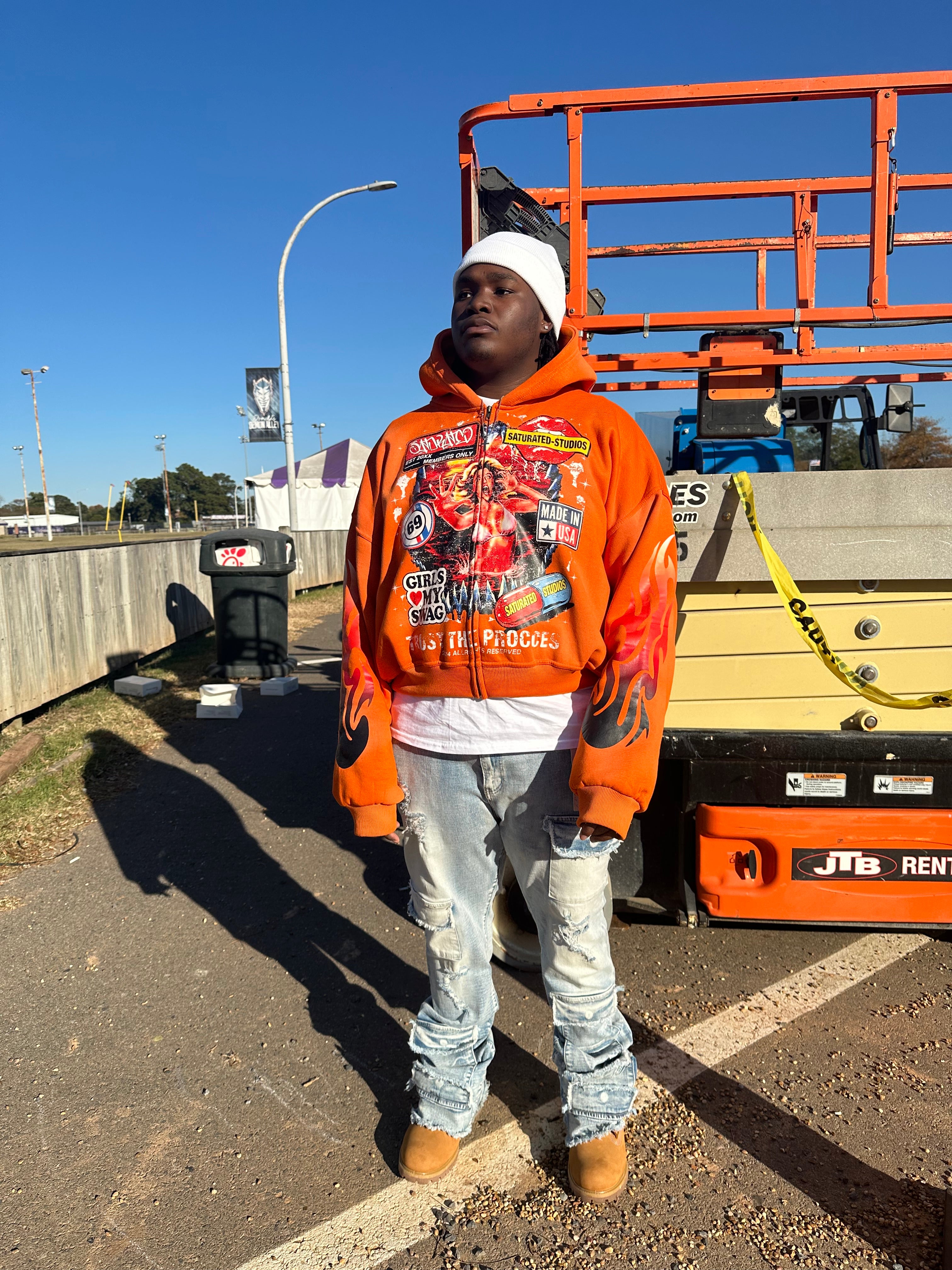 ORANGE PROCESS HOODIE