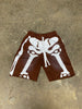 BROWN SKELETON SHORTS
