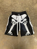 BLACK SKELETON SHORTS