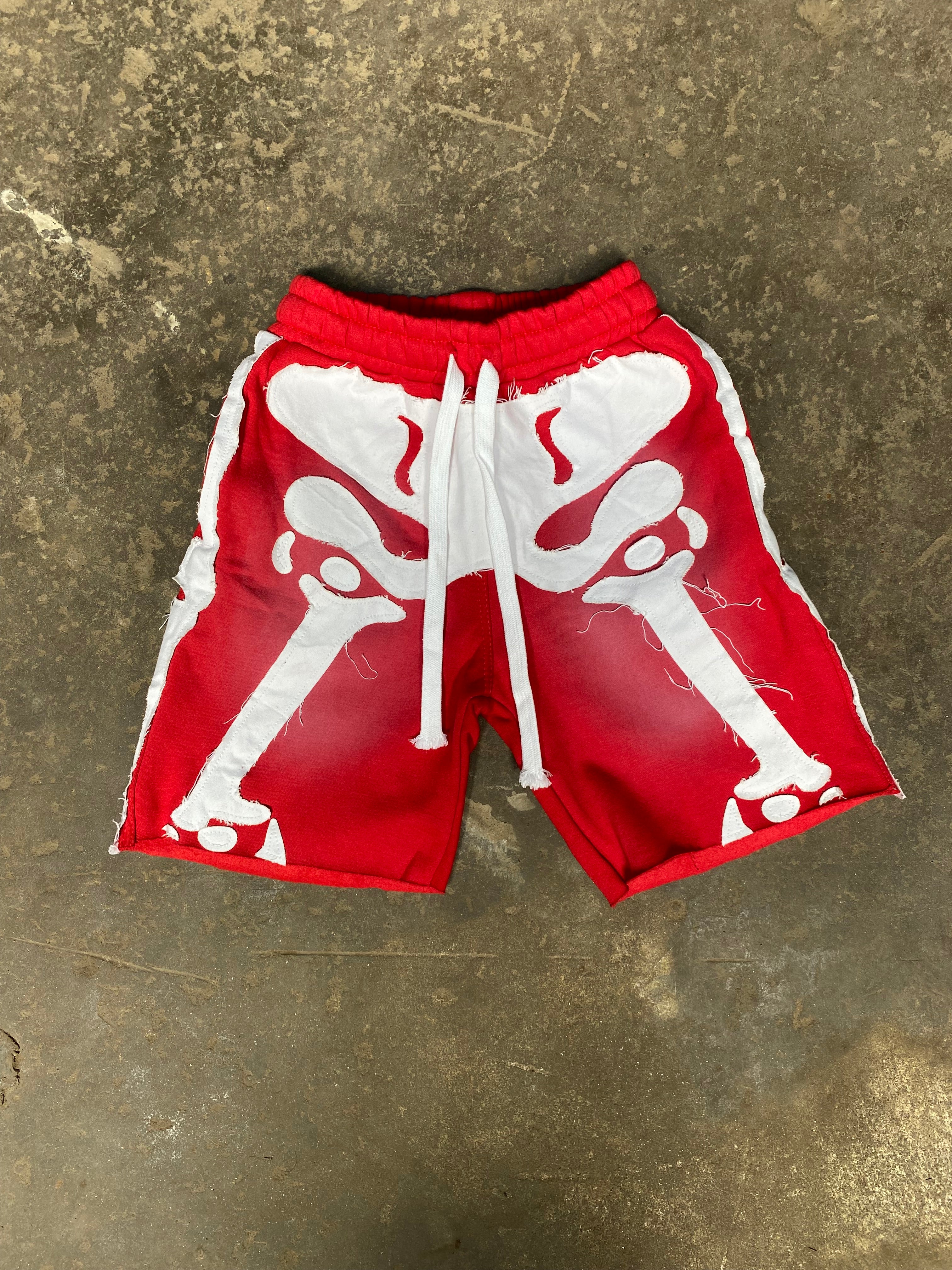 RED SKELETON SHORTS